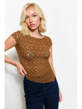Eleanor Asymmetrical Lace Tee