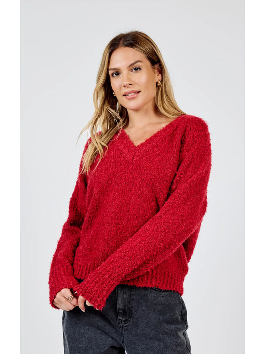 Sadie & Sage Limelight V Neck Sweater