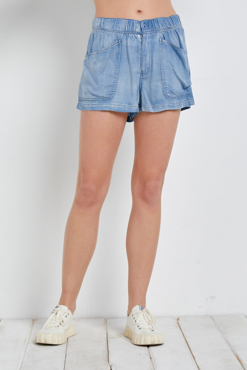 Pocket Detail Denim Short