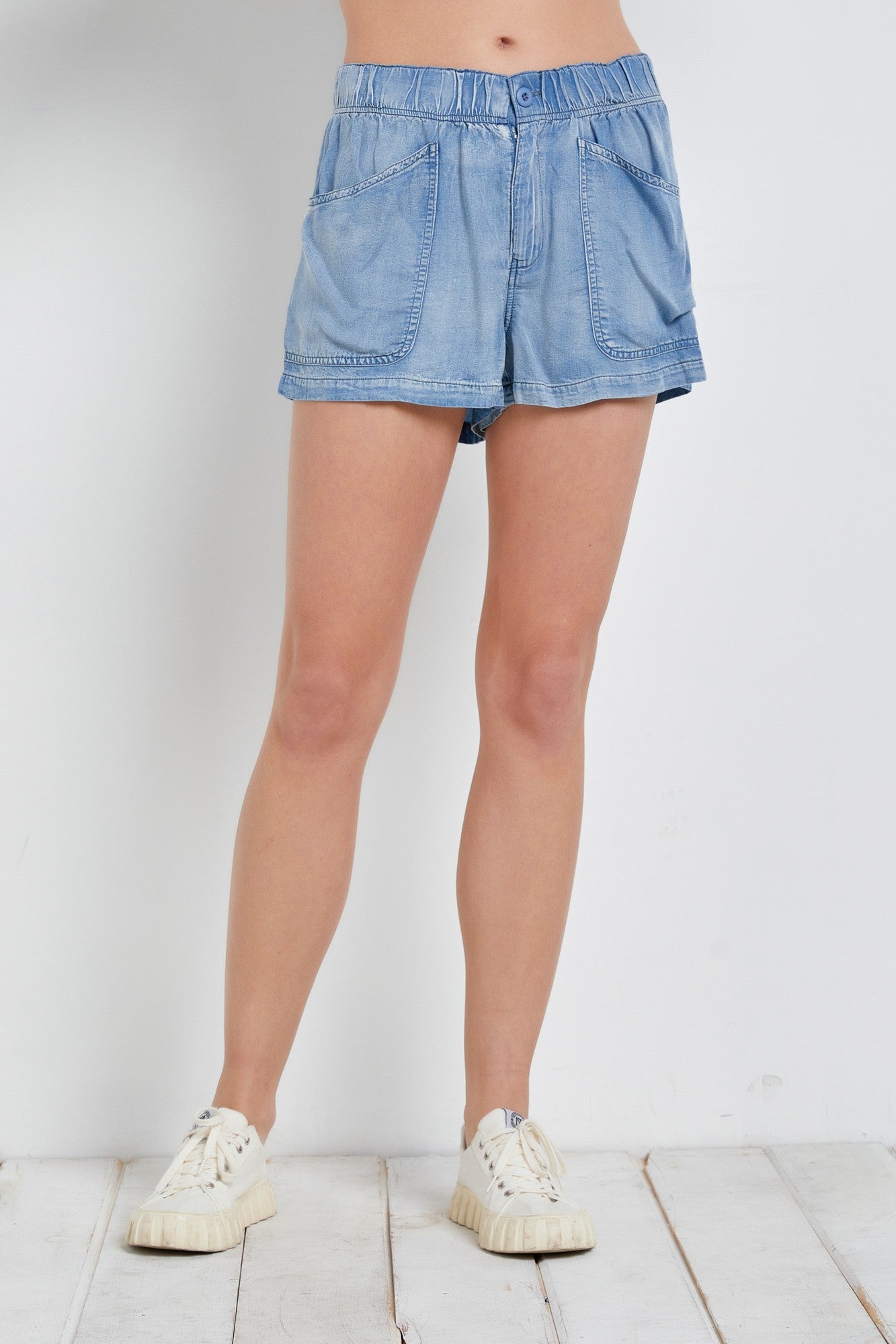 Pocket Detail Denim Short