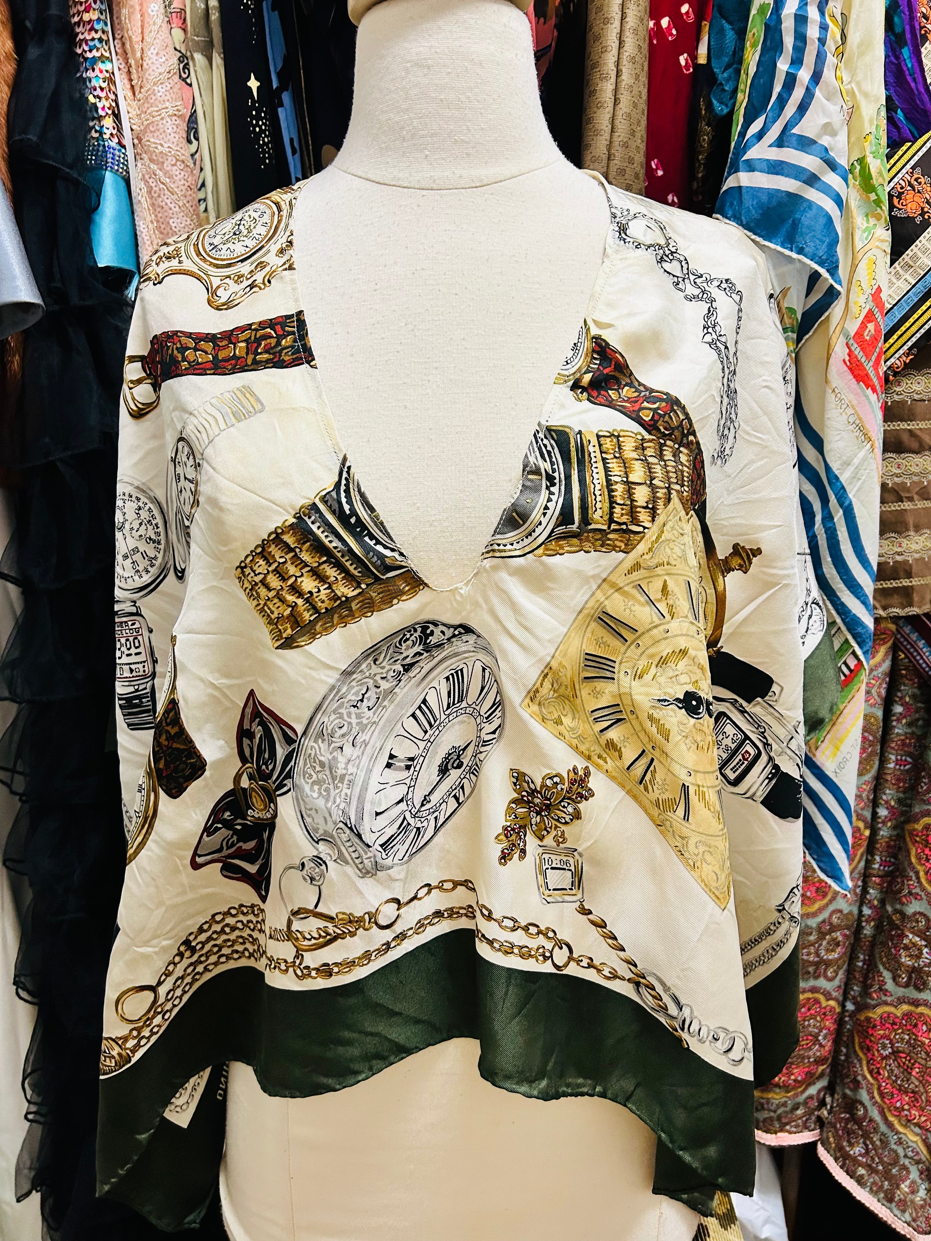 OOAK Vintage '1987' Moschino Scarf Poncho or Top