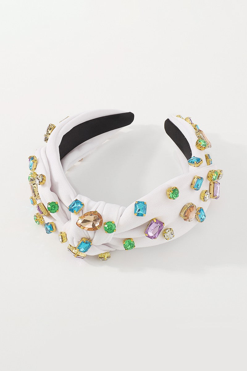 Topknot Bowtie Rhinestone Headband