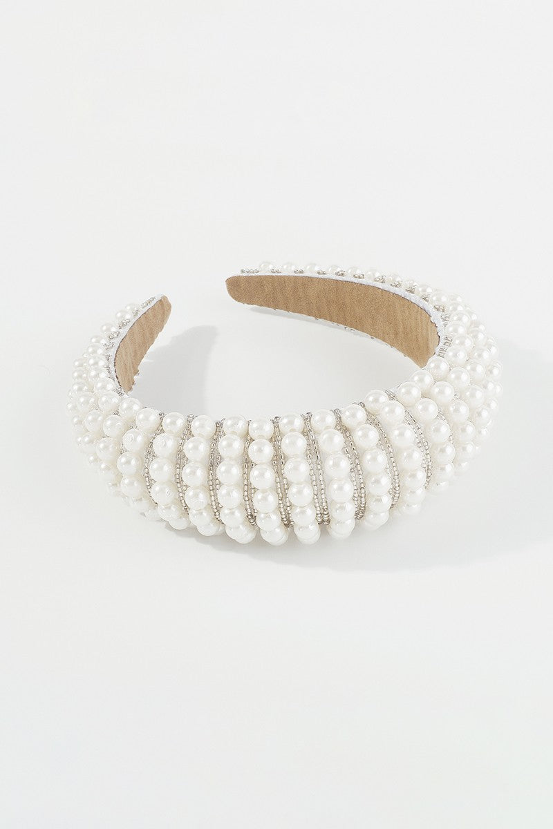 Luxury Full Pearls Seed Beads Headband