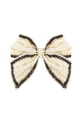 Fancy Bow Knot w/ Pearl Beads Hair Clip Barrette