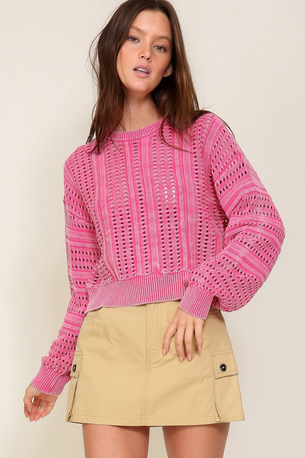Camryn Round Neck Pattern Sweater