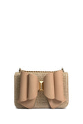 Honey Straw Bowtie Crossbody Purse