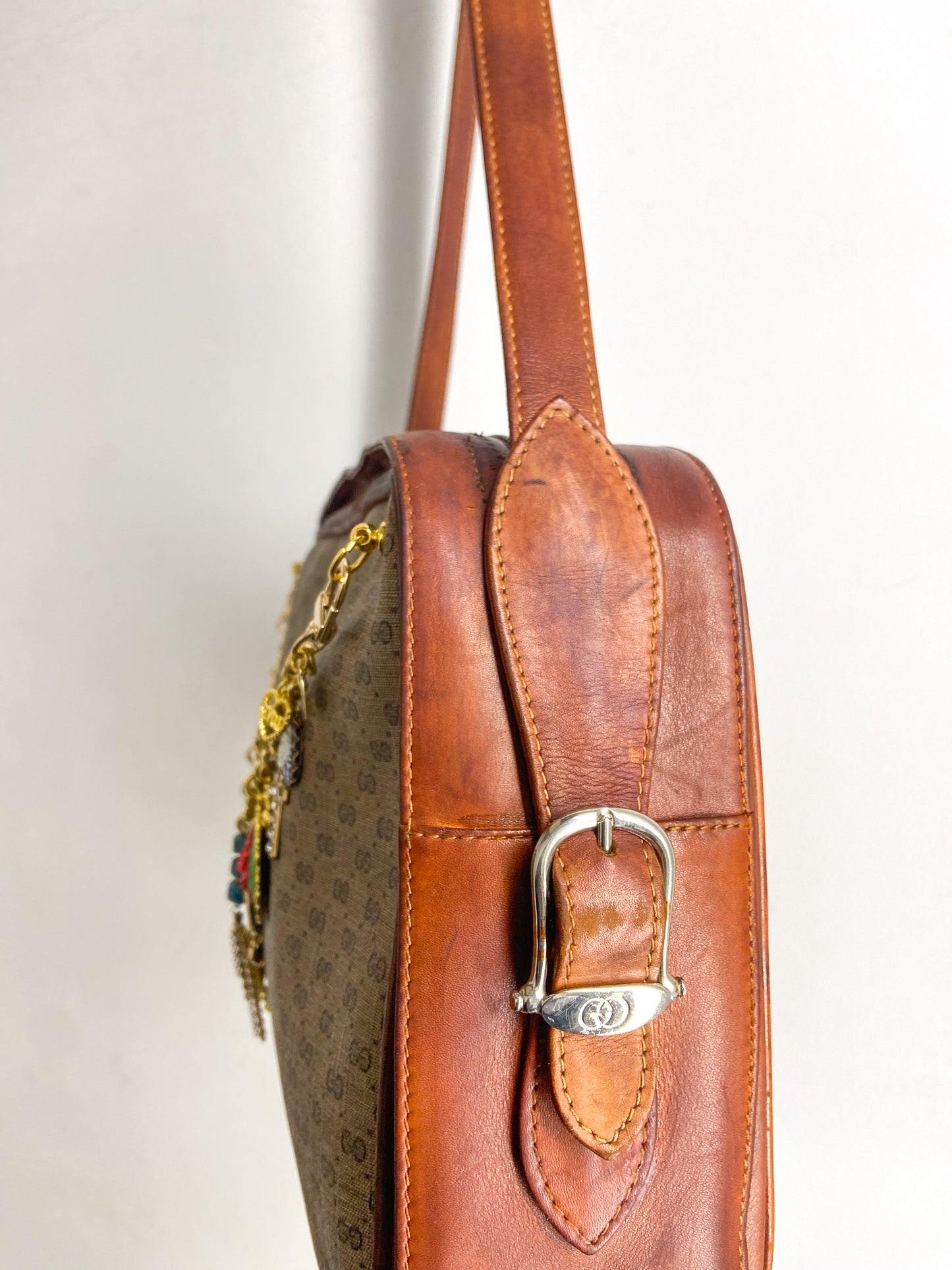 OOAK Vintage Gucci Purse w/ Leather Frame & Bag Chain