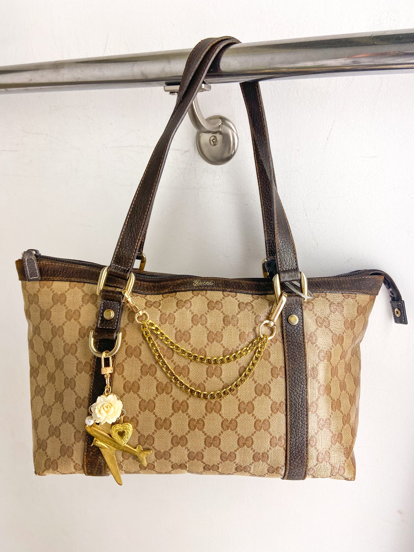 OOAK VINTAGE GUCCI AIRPLANE CHARM PURSE