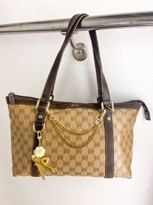 OOAK VINTAGE GUCCI AIRPLANE CHARM PURSE