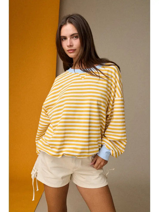 Striped Relaxed Fit Pullover