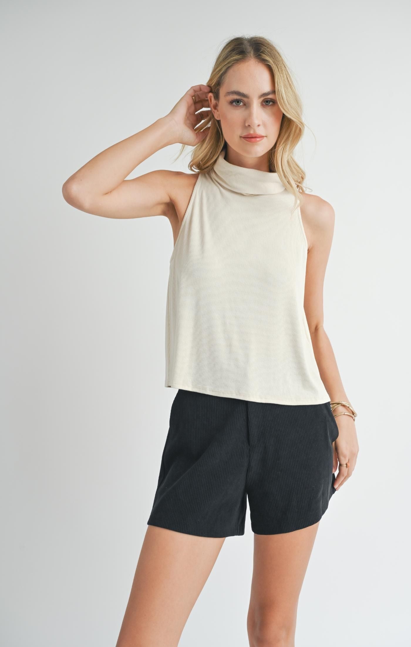 Sadie & Sage Ronan Knit Turtle Neck Tank