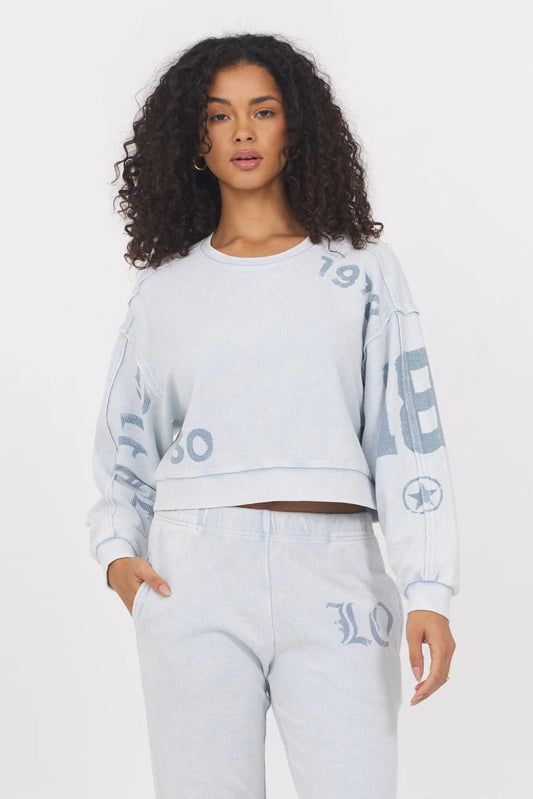 Vintage Havana Washed Rib Crewneck