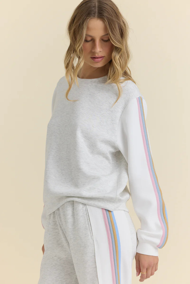 Vintage Havana Striped Cloud Crewneck