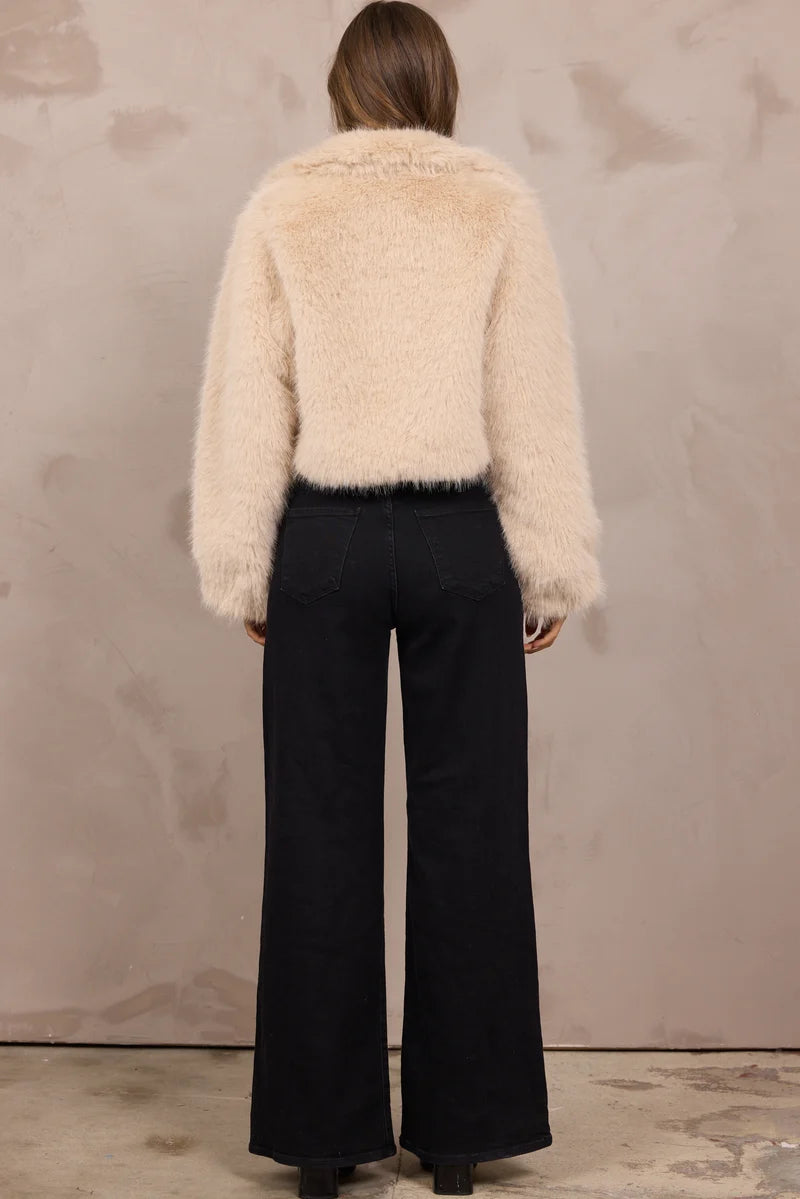 LUCKY FIND Cropped Fur Jacket