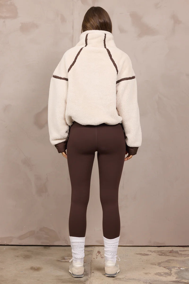 SO SOFT Sherpa Quarter Zip w/ Contrasting Binding