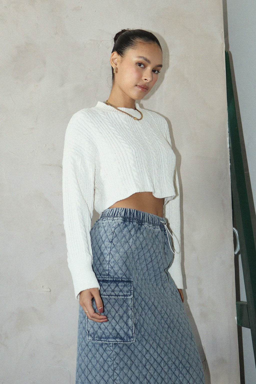 Alondra Cropped Sweater Top
