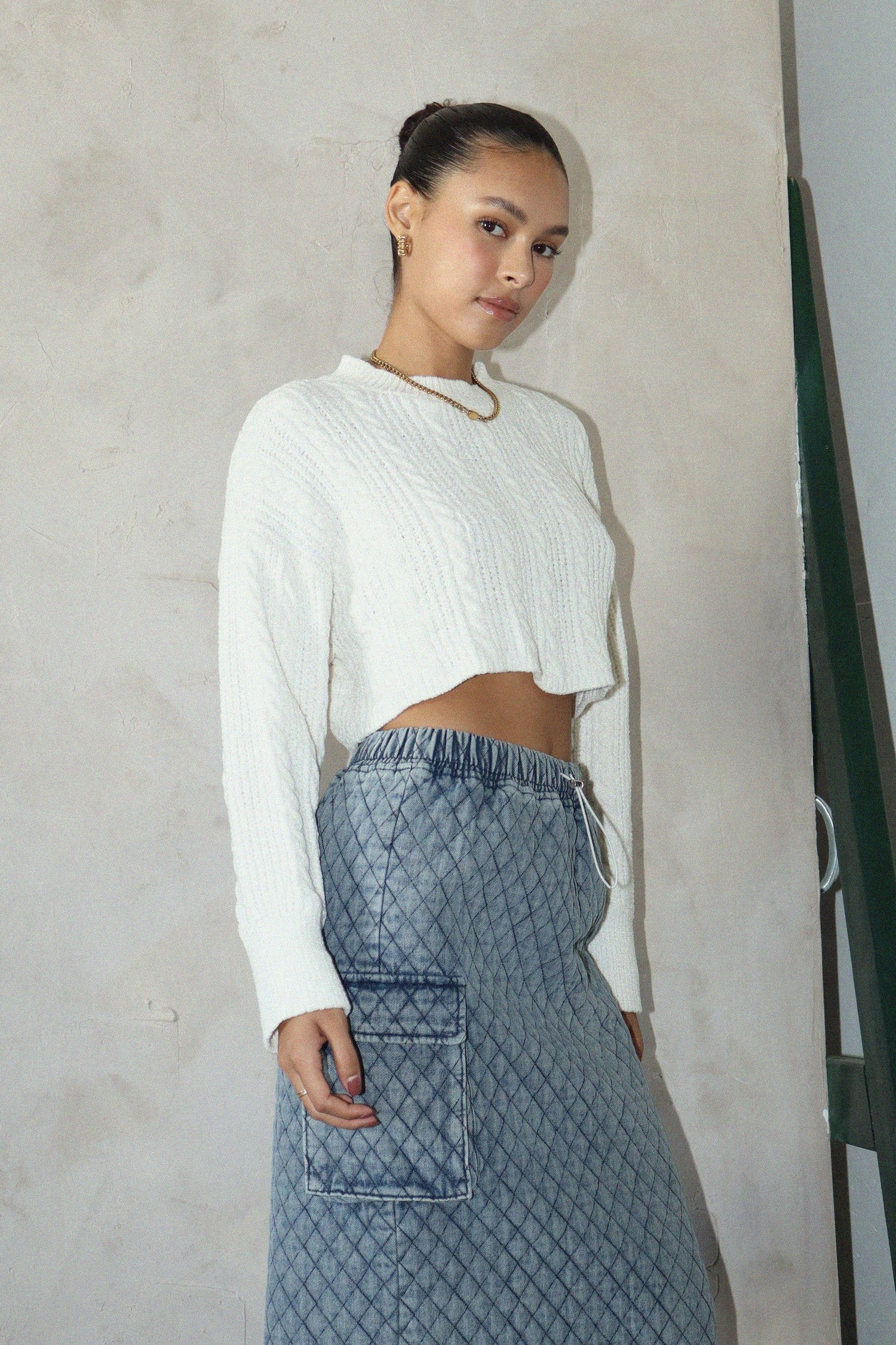 Alondra Cropped Sweater Top