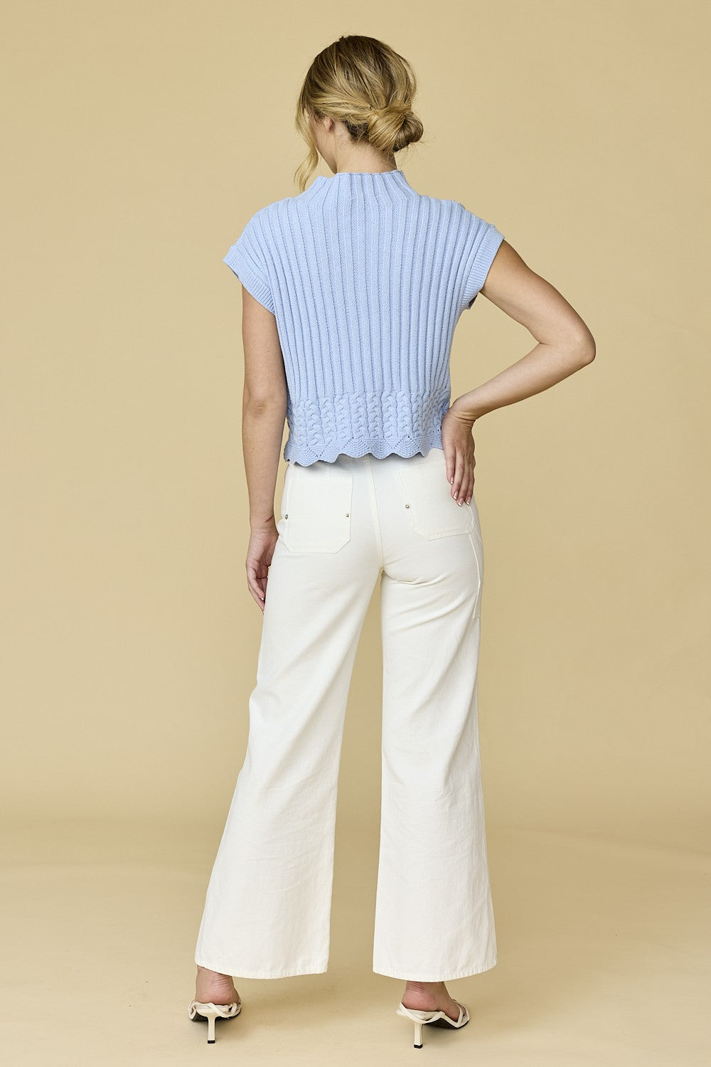 Rory Turtleneck Sweater Cropped Vest