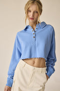 Isabella Loose Fit Collared Crop Top