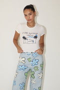Palm Springs Print Knit Baby Tee