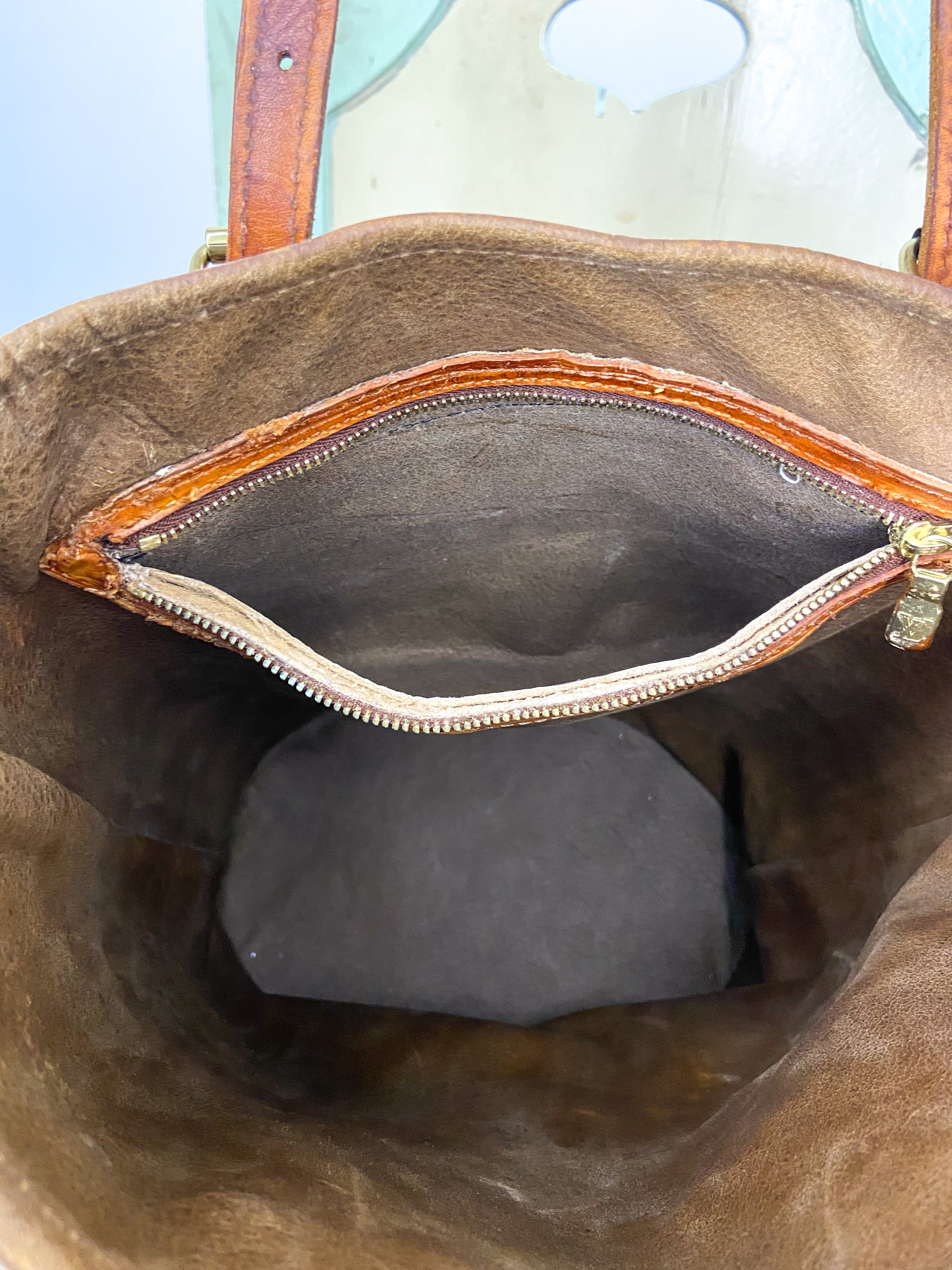 LS Upcycled Vintage LV Leather Lining Bag