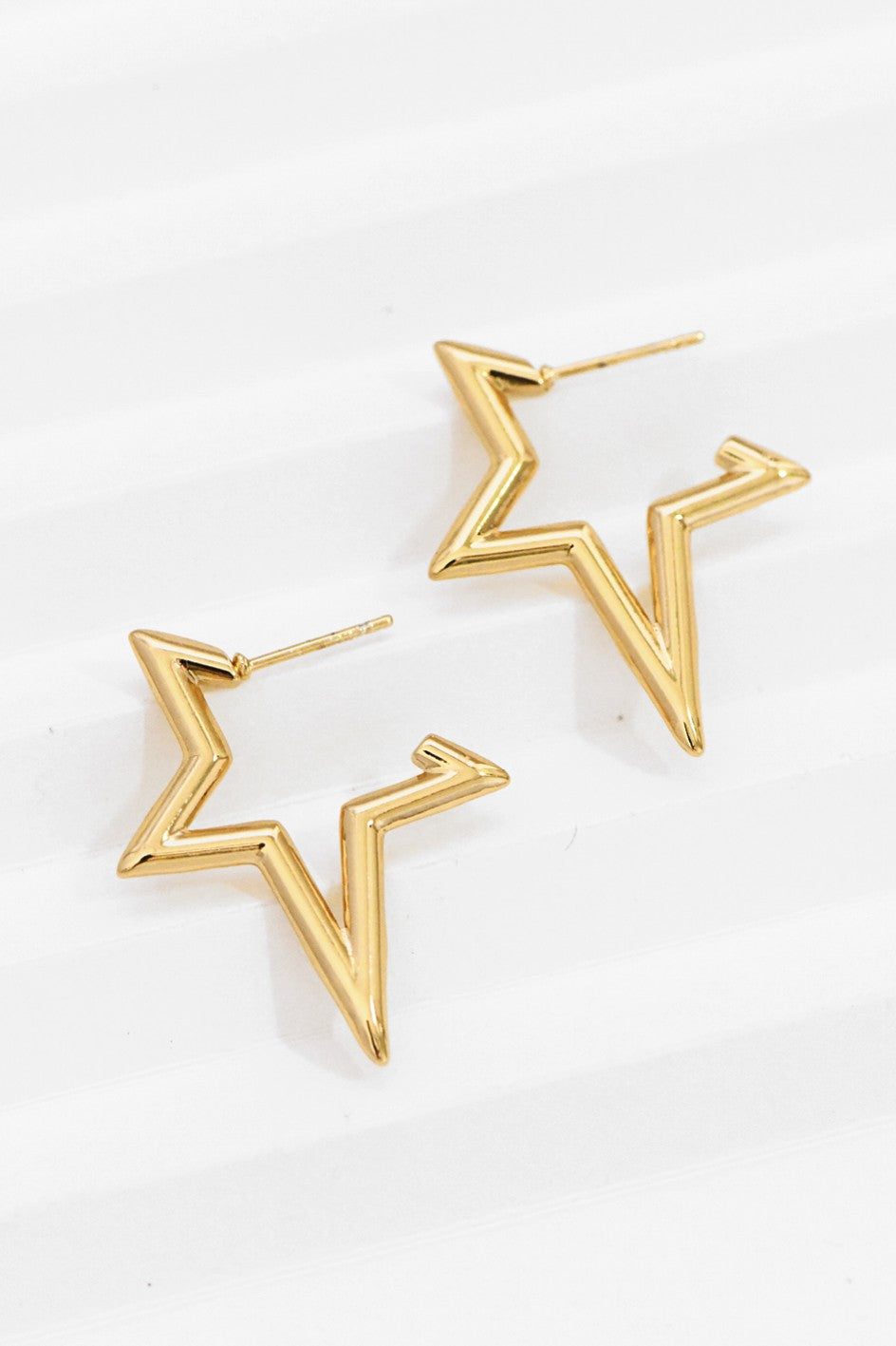Starry Stars 18K Gold Dipped Star Hoop Earring