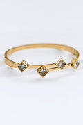 Lesia 18K Gold Plated Hinged Bangle Bracelet