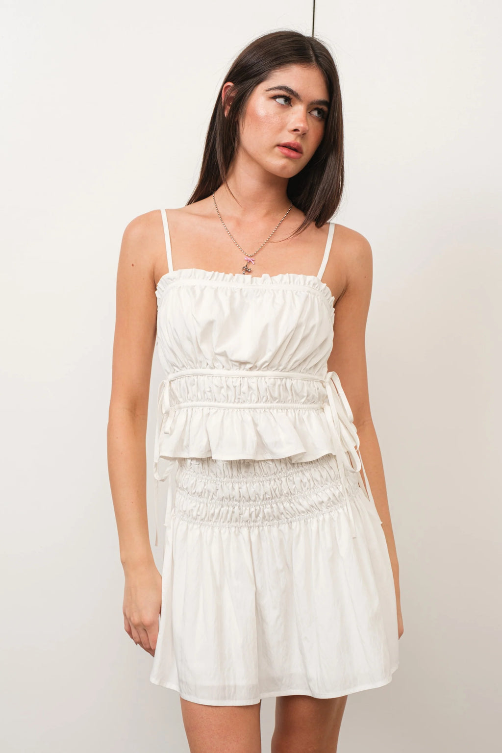 Pretty Garbage Ruched Mini Skirt