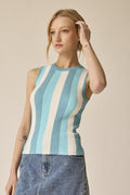 Isabella Striped Rib Knit Top