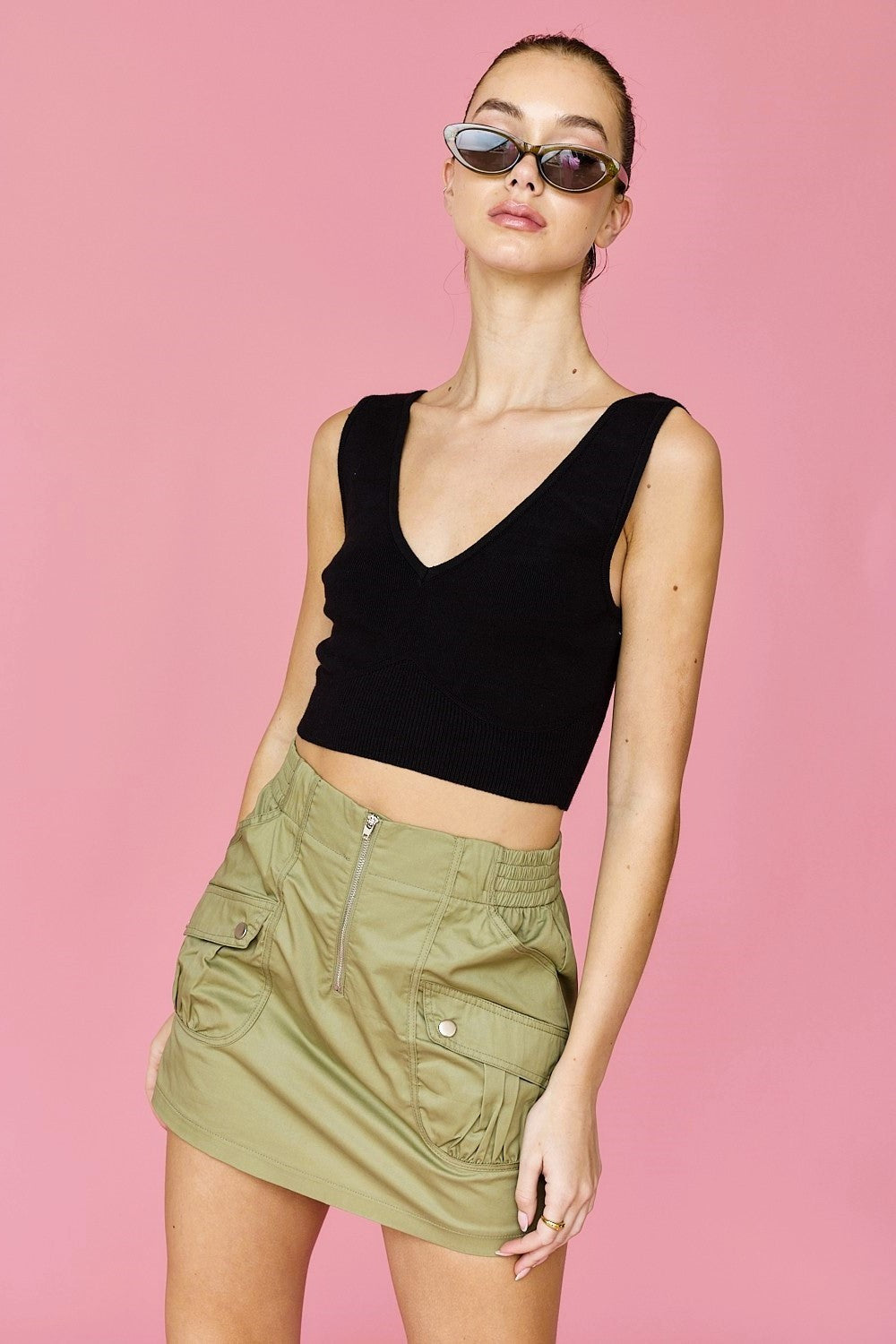 Lucca Skort Front Zipper Closure with Side Pockets