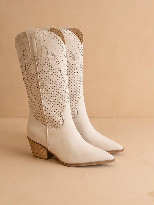 Perforated Western Boot