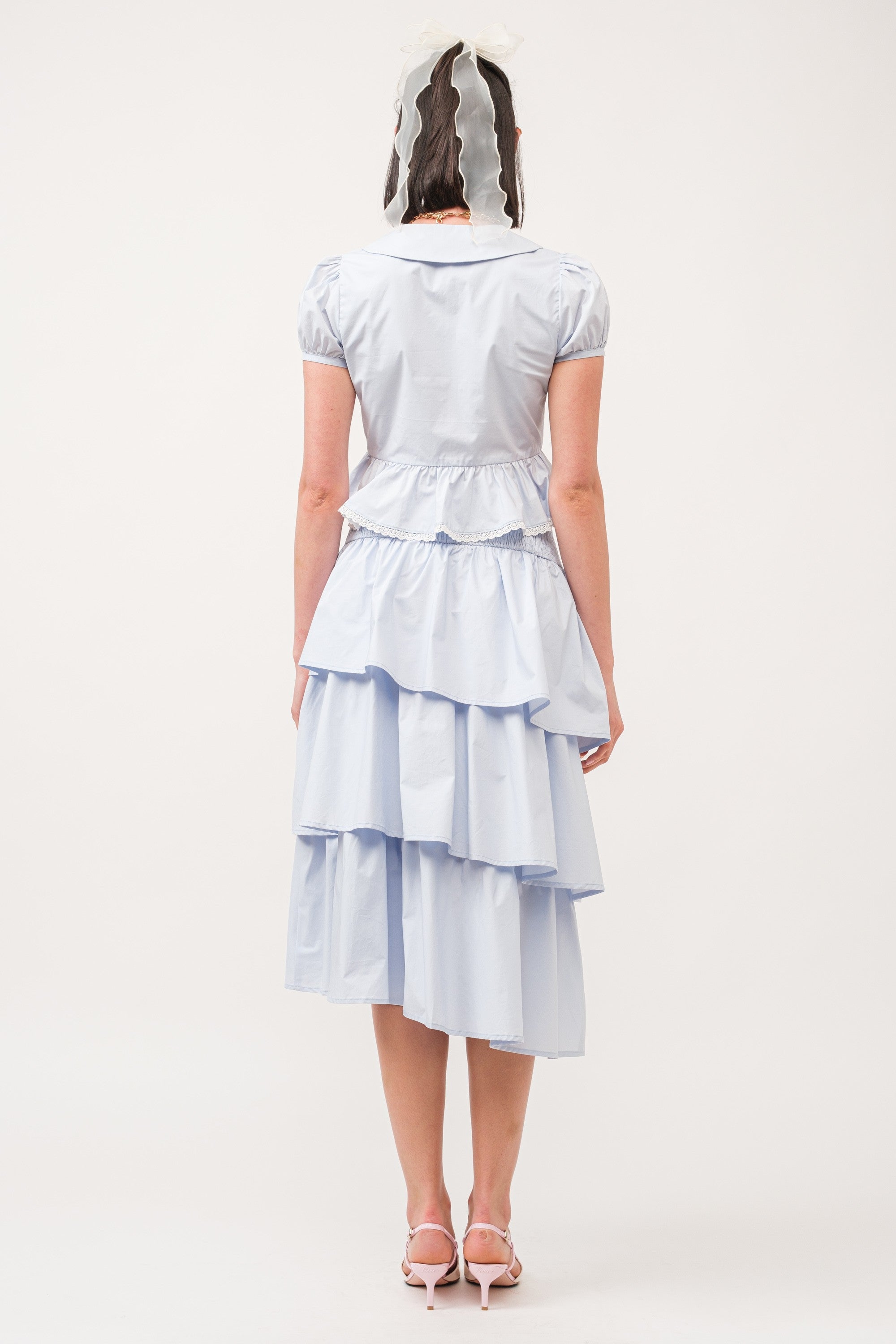 Francis Cotton-Poplin Blouse with Front Ties