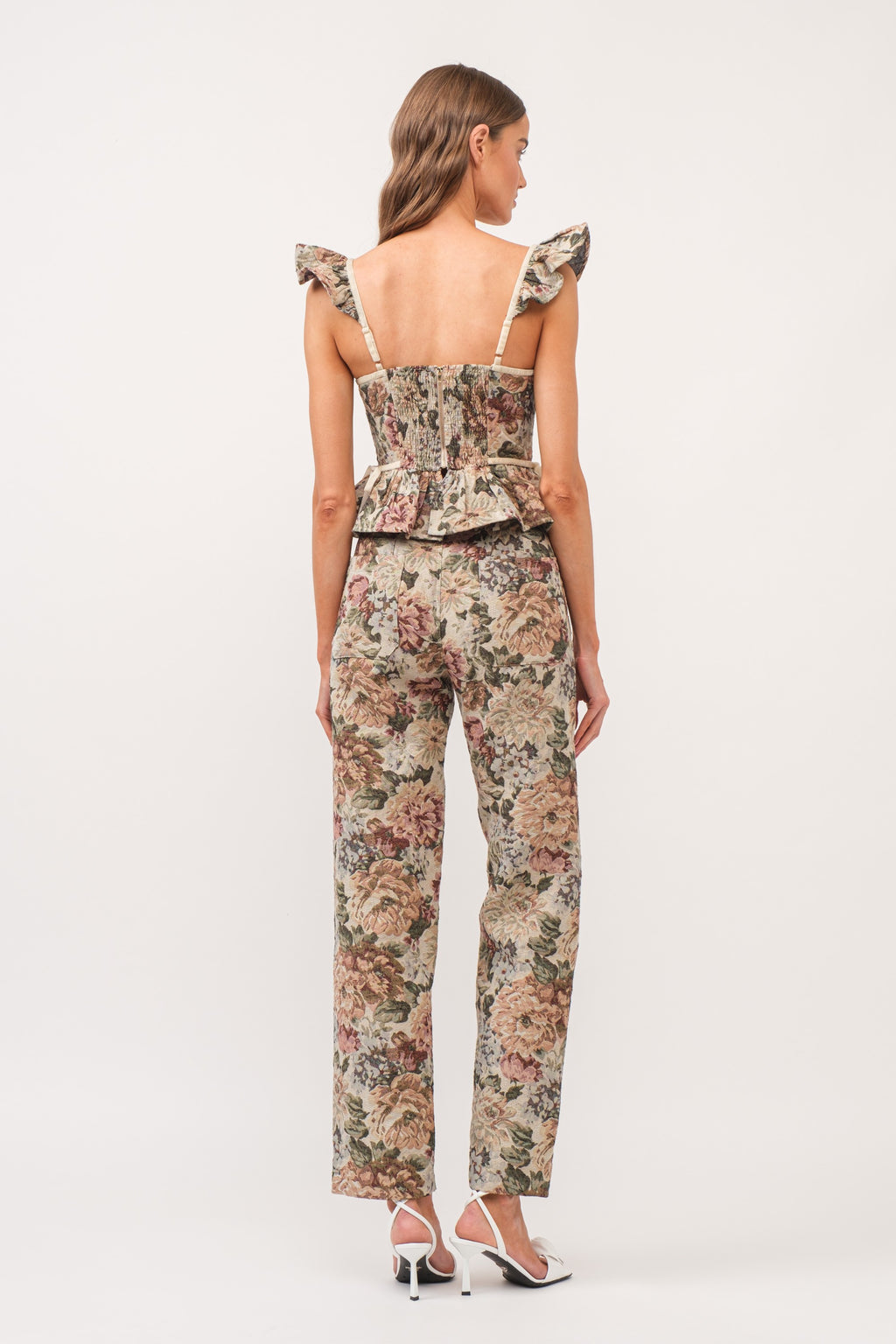 Floral Printed Jacquard Top