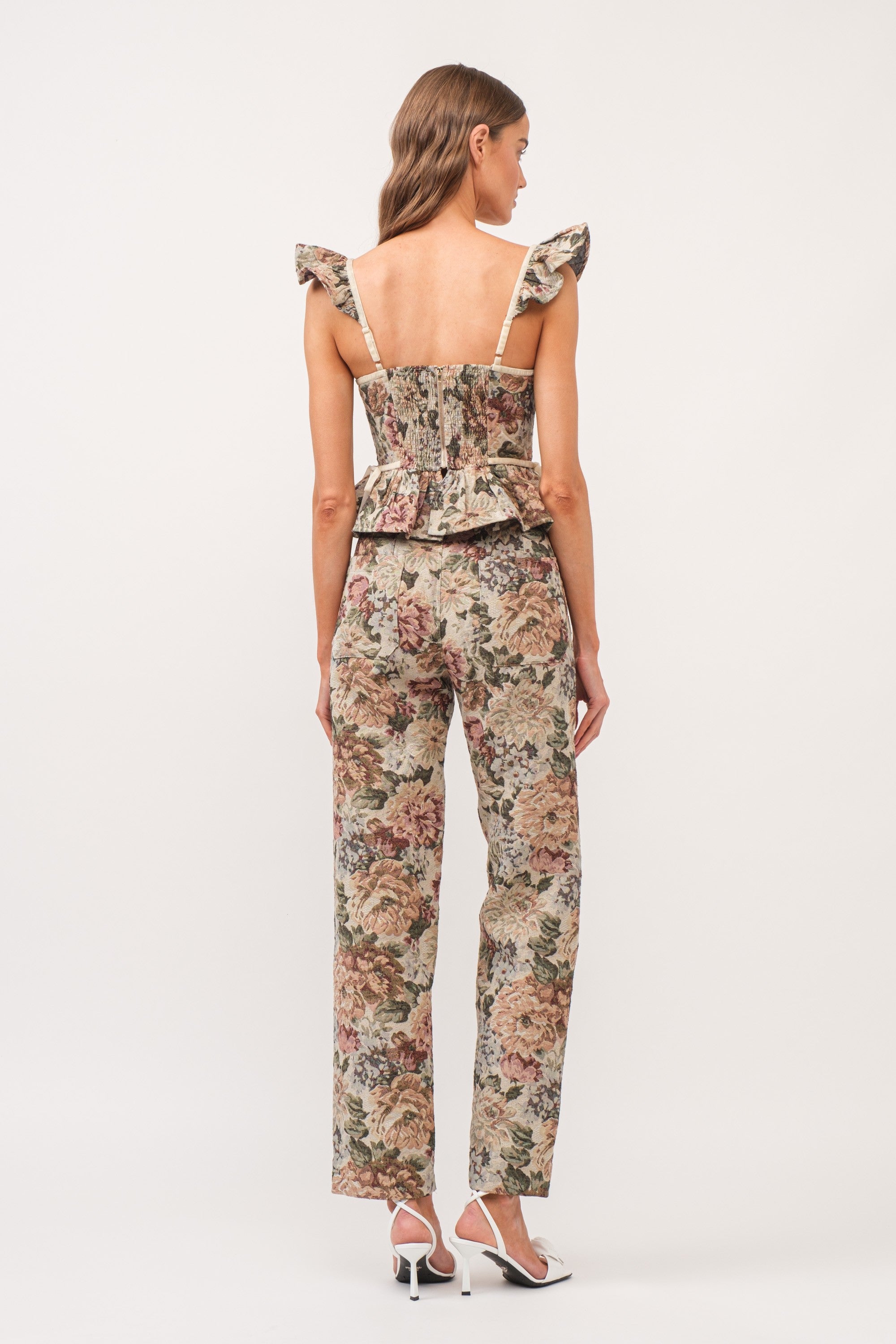 Floral Printed Jacquard Top