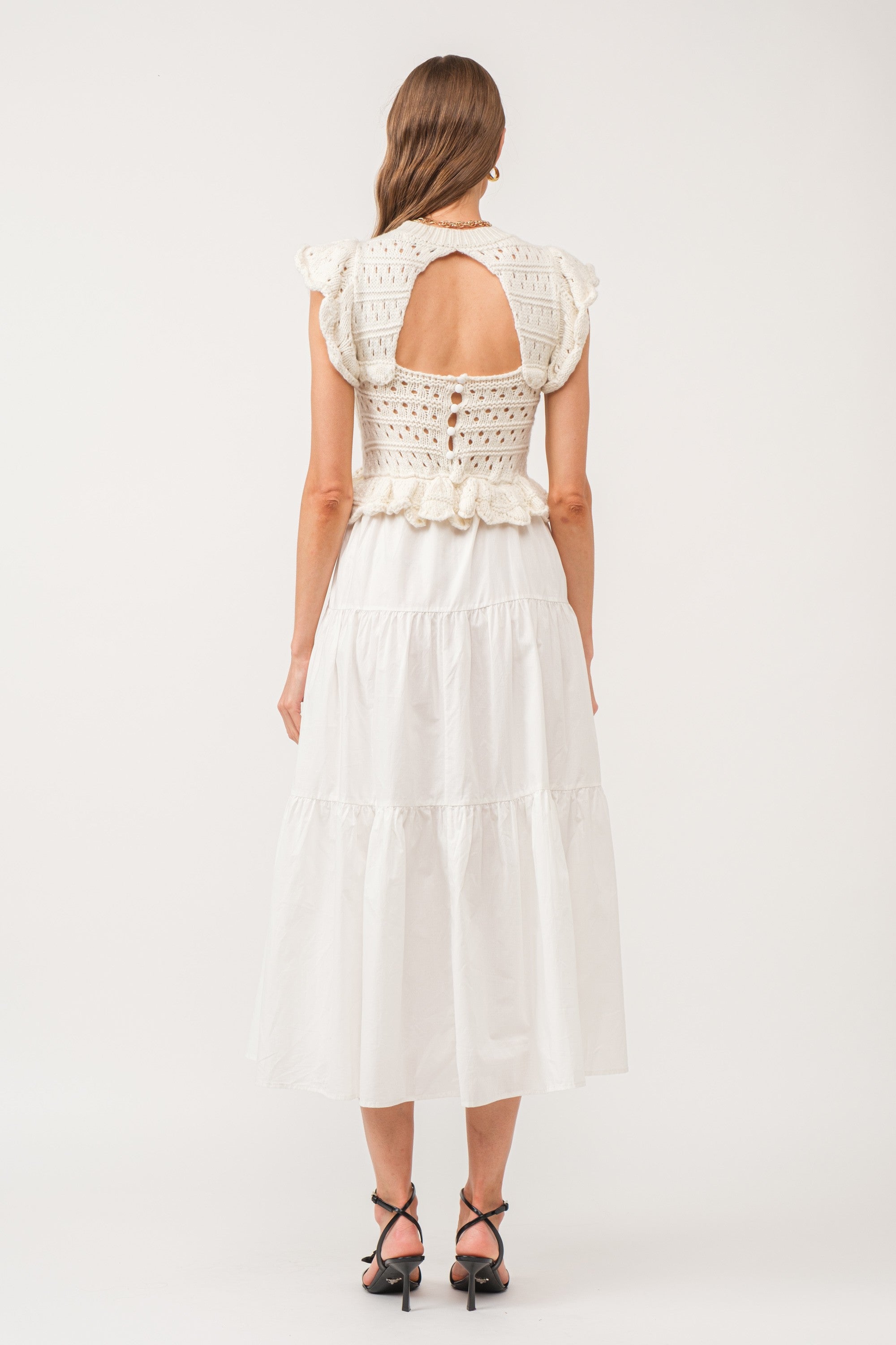 LAURA KNIT AND COTTON DRESS