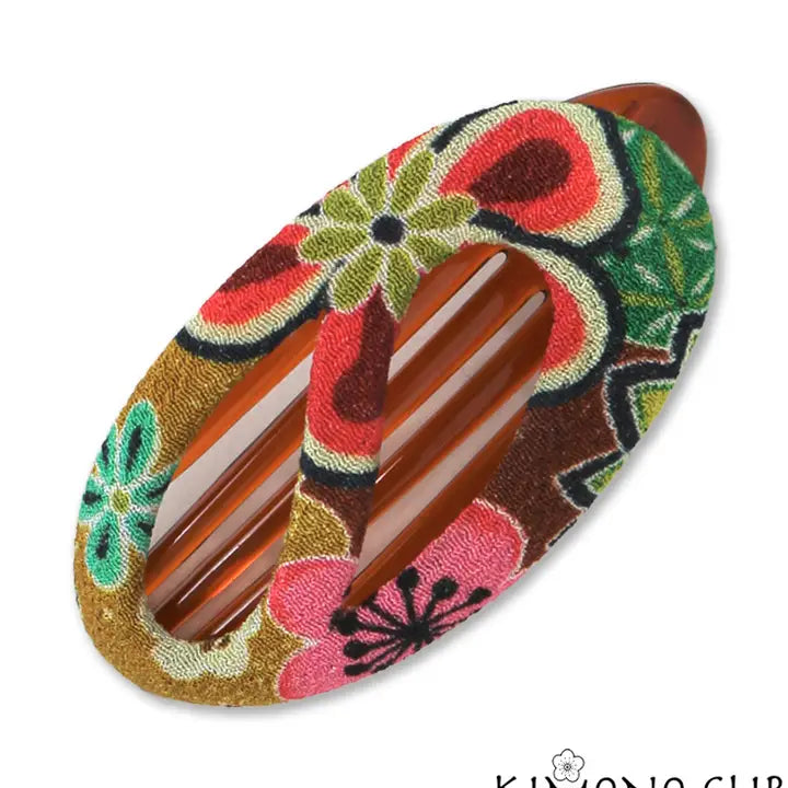 Kimono Clips Oval Swirl Clip