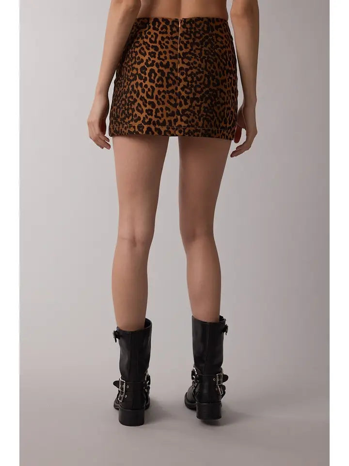 STM LEOPARD PRINT MINI SKORT