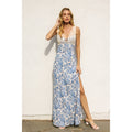 Au Revoir Empire Lace and Satin Contrast Maxi Dress