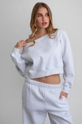 Lana Cloud Fleece Off Shoulder Sweater