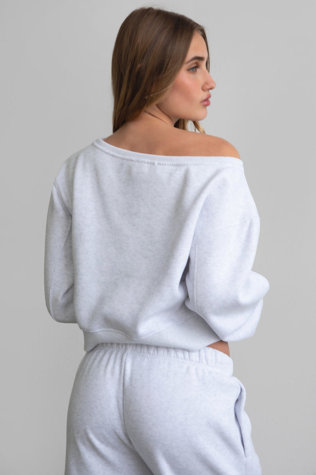 Lana Cloud Fleece Off Shoulder Sweater
