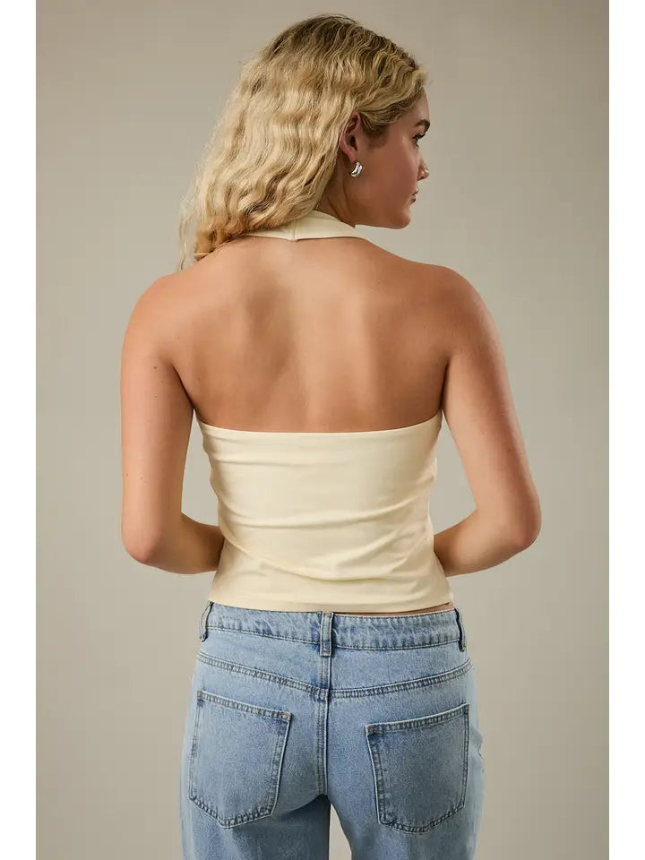 Double Lined Halter Neck Top