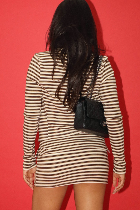 Striped Sweater Button Up Cardigan