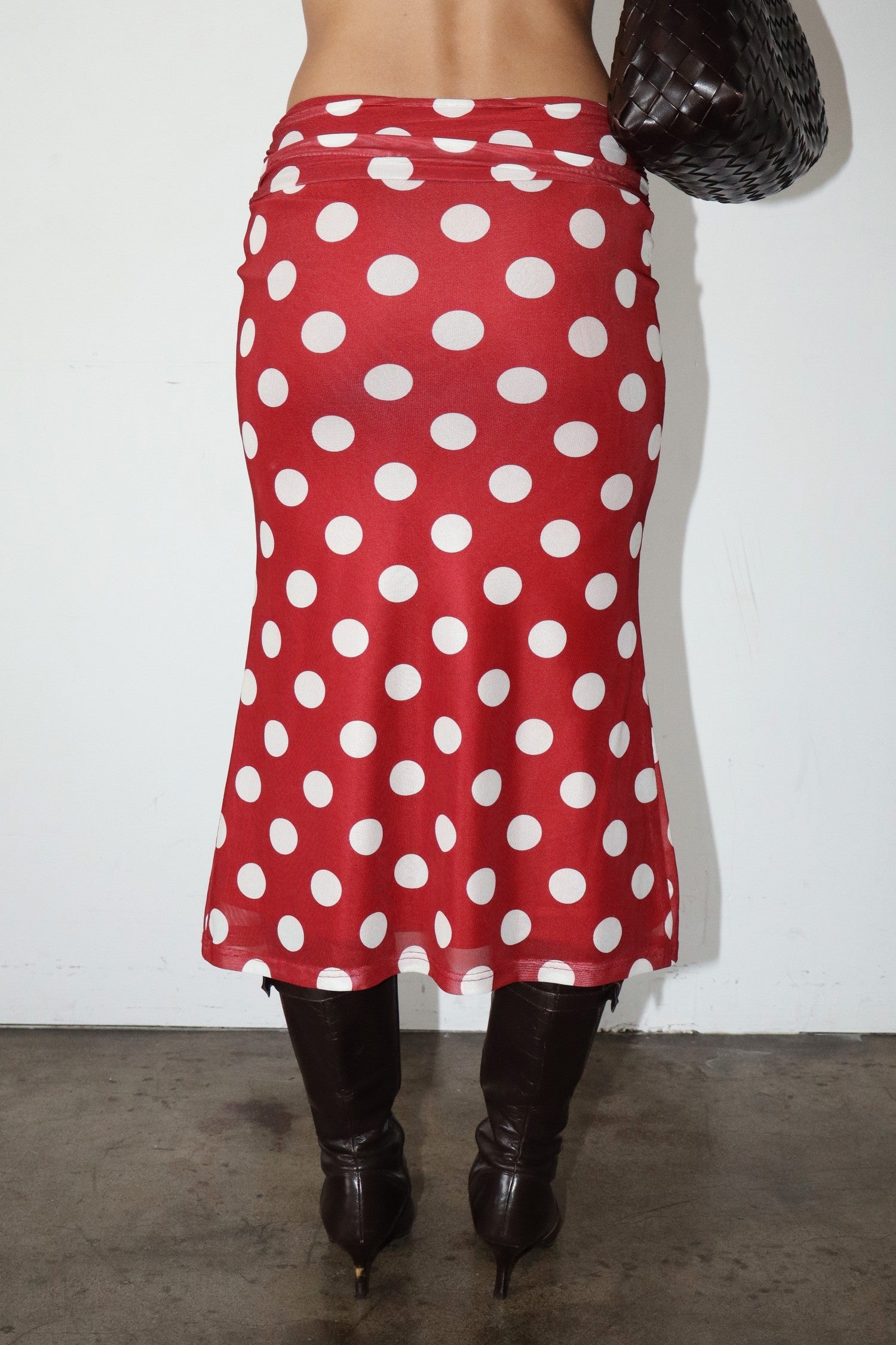 Bold Polka Dot Maxi Skirt