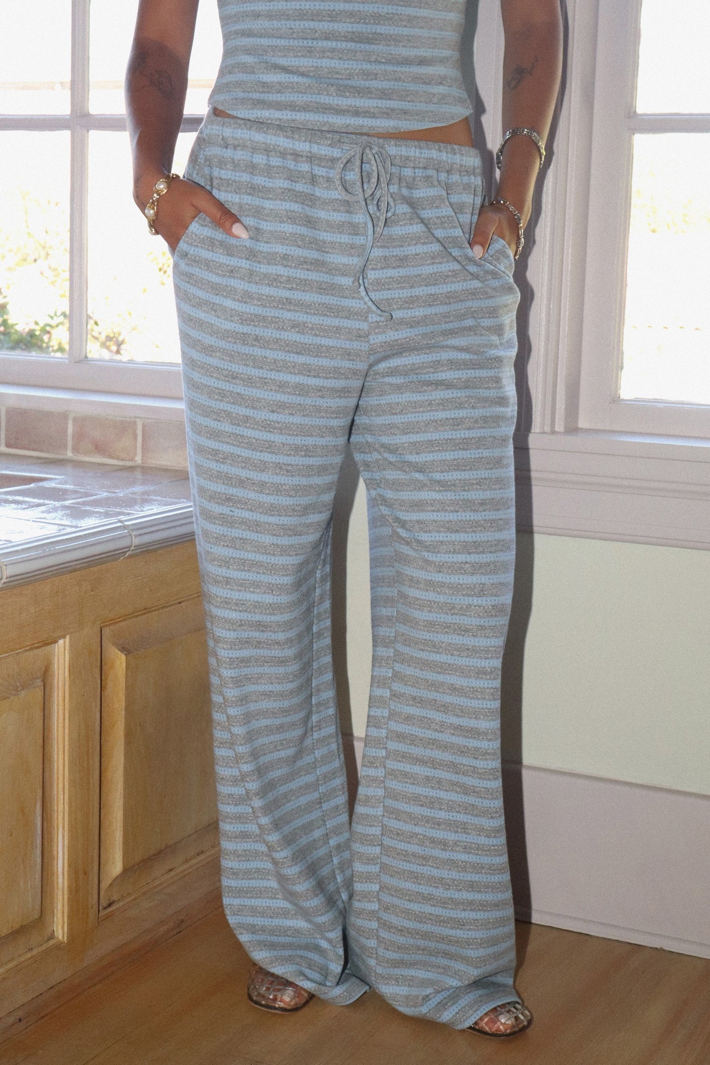Mary Striped Drawstring Pant