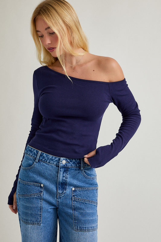 Asymmetric Long Sleeve Top