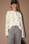 Duck Print Terry Cloth Pullover