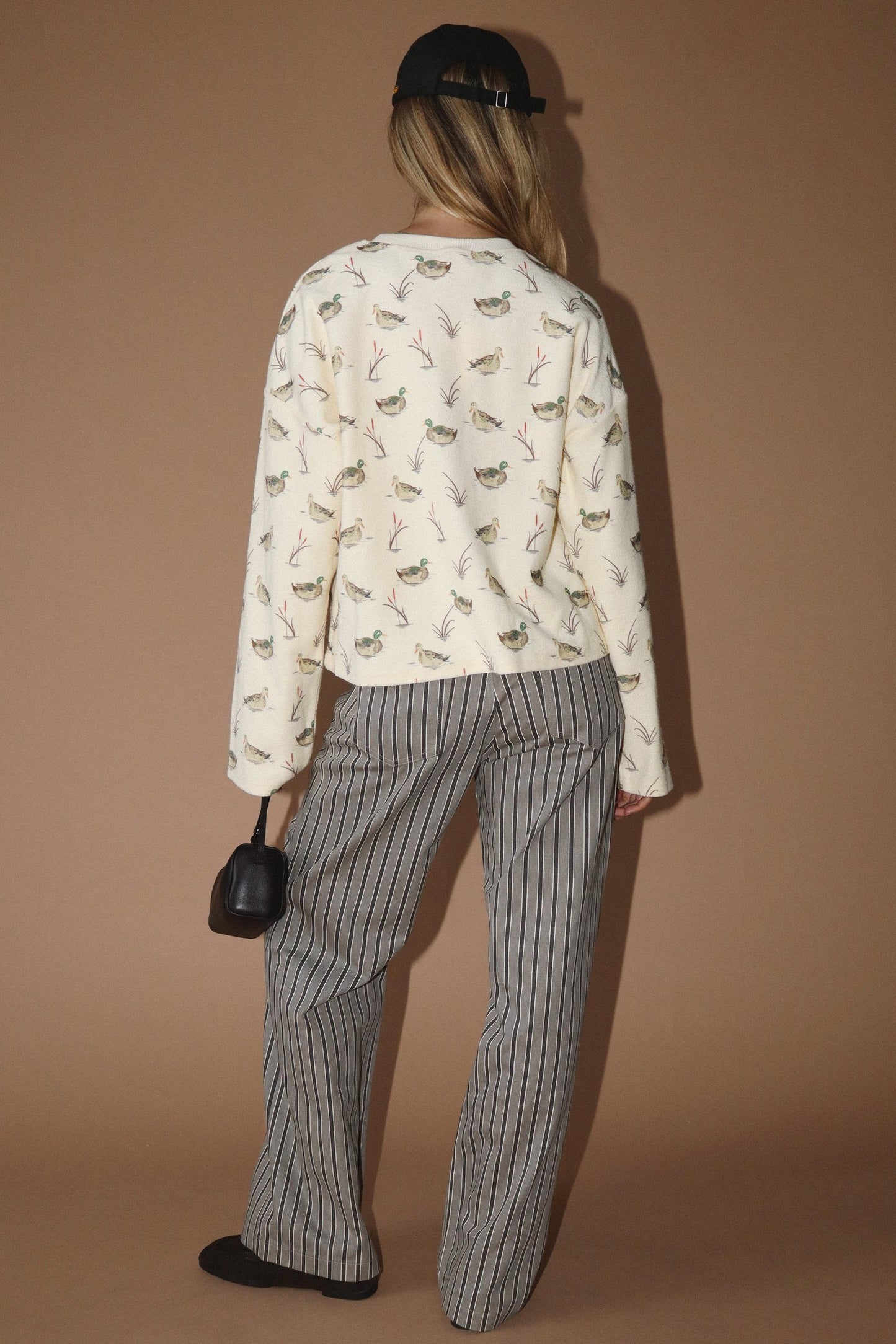 Duck Print Terry Cloth Pullover
