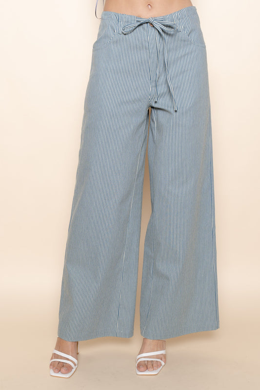 Bow Tie Wide Leg Pants