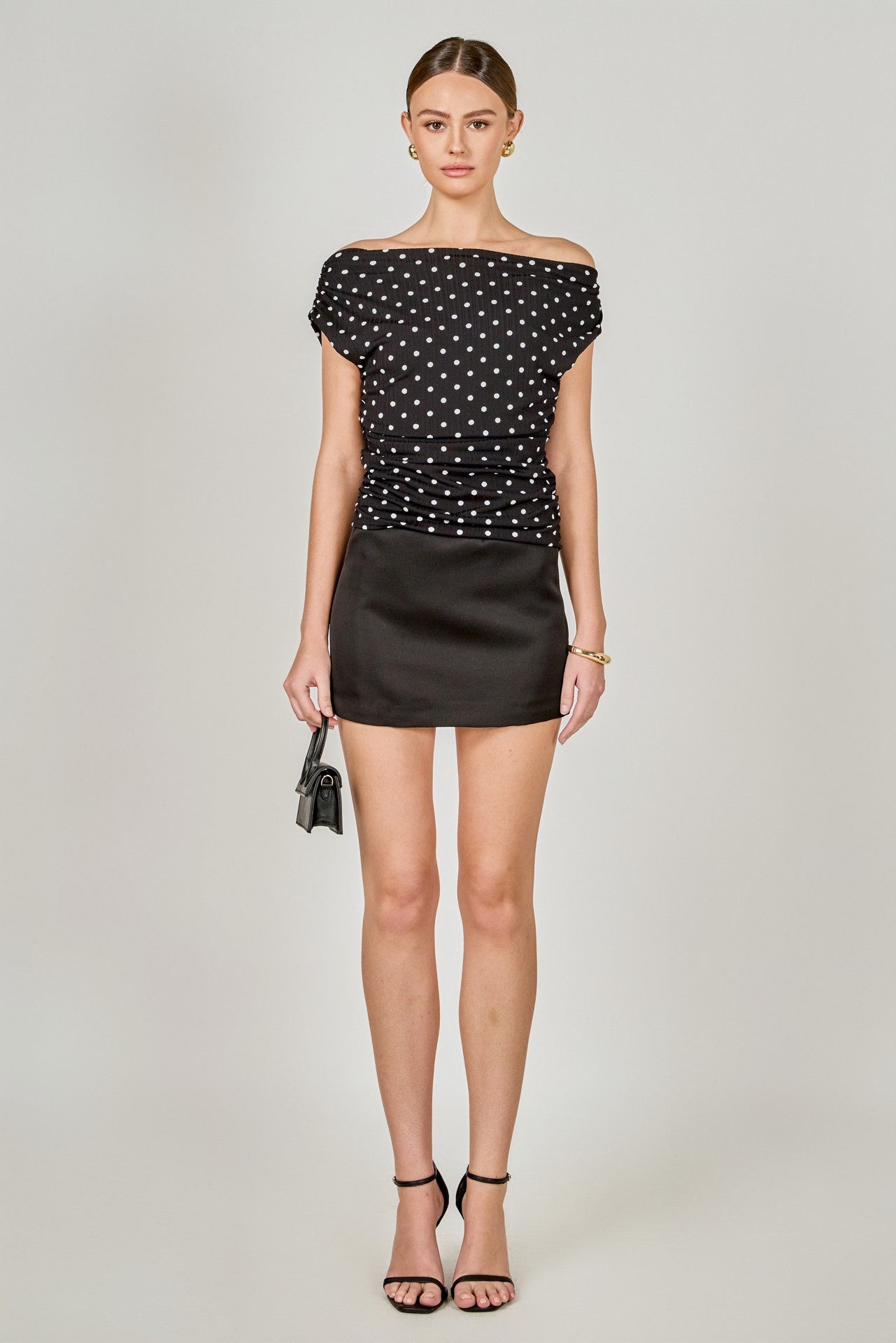Asymmetrical Polka Dot Top