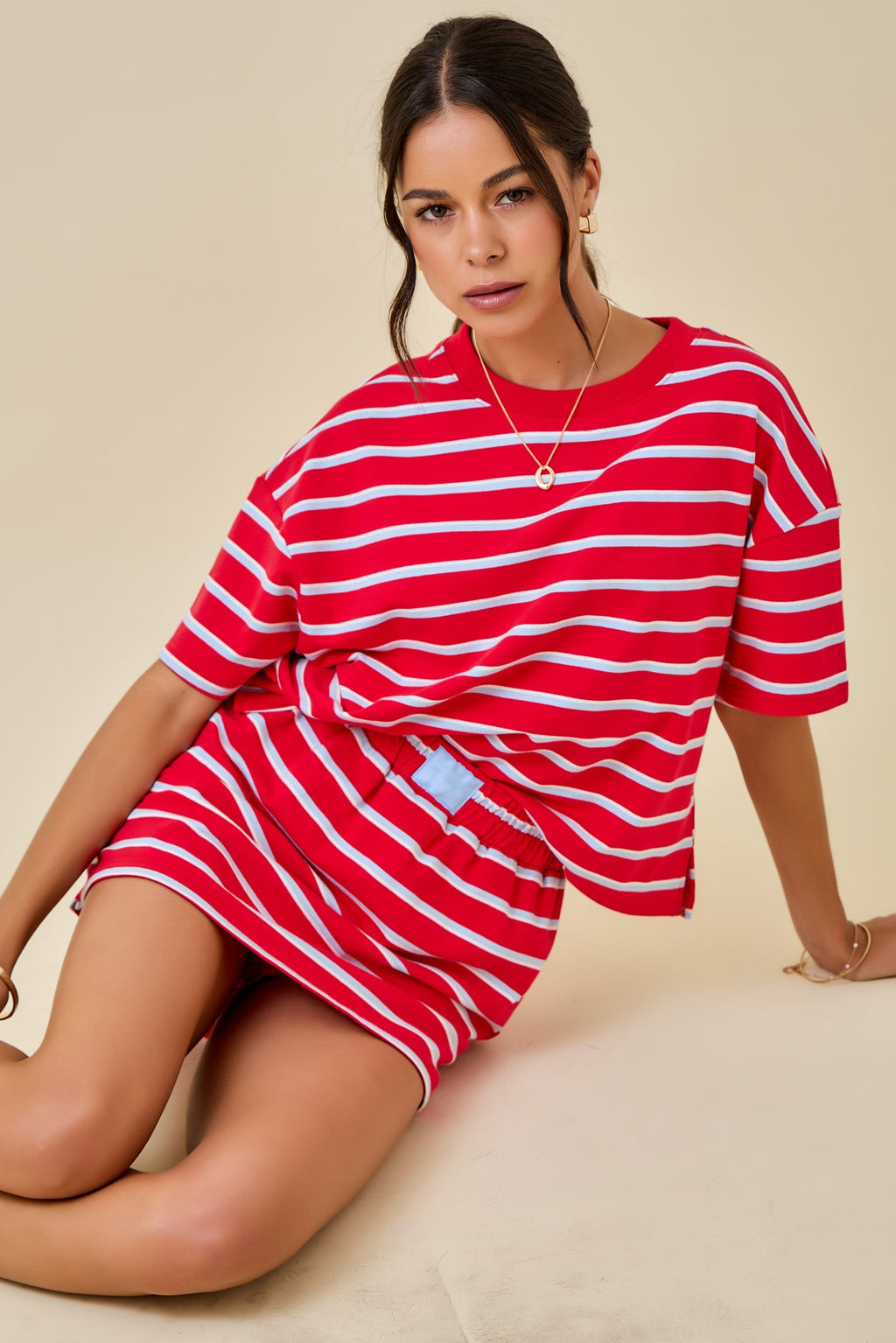 Stay Curious Boxy Short Sleeve Sweatshirt